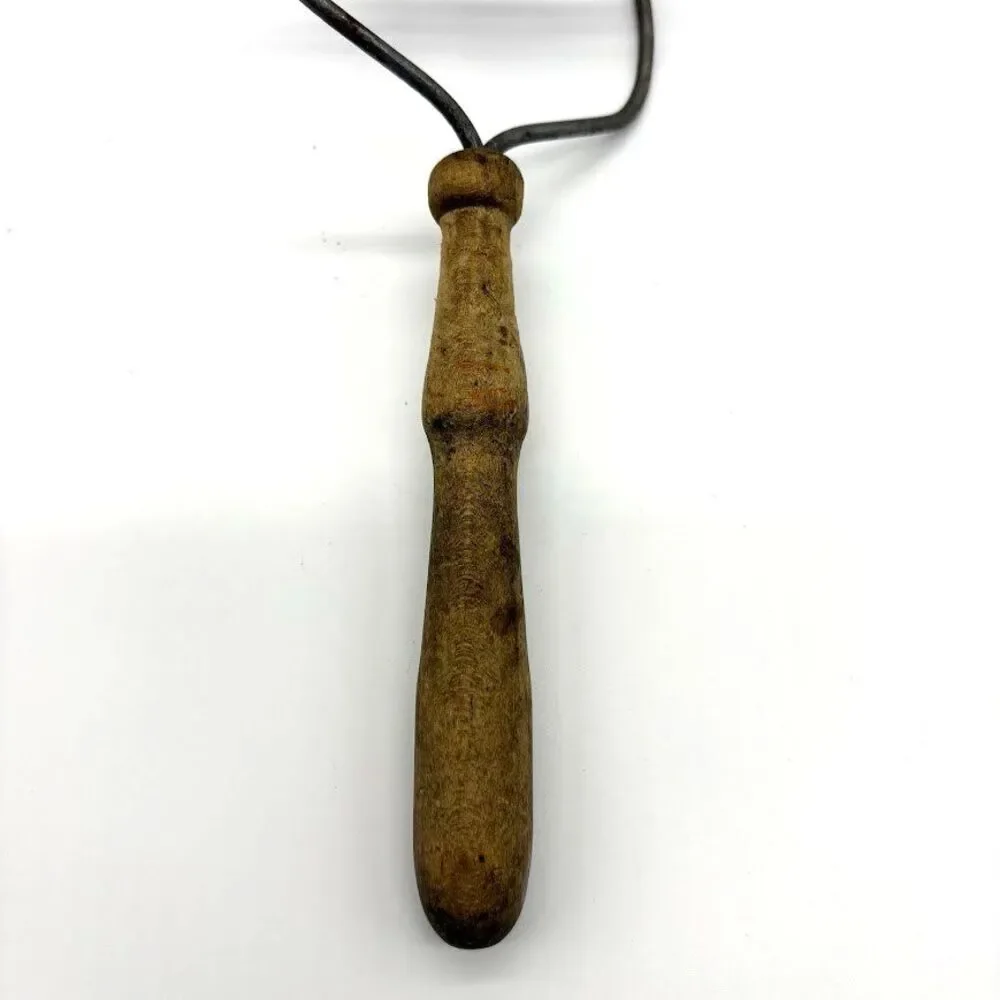 Vintage Wire Potato Masher Primitive Kitchen Tool Wood Handle Rustic Farmhouse